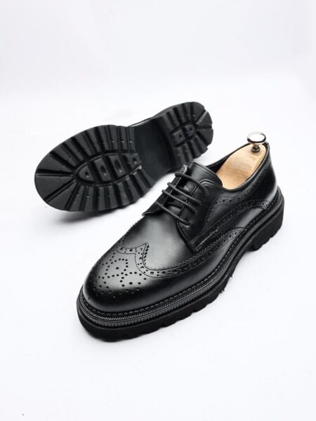 BLACK DANTE ECHTLEDER BEQUEME FREIZEITSCHUHE SCHWARZ - 44