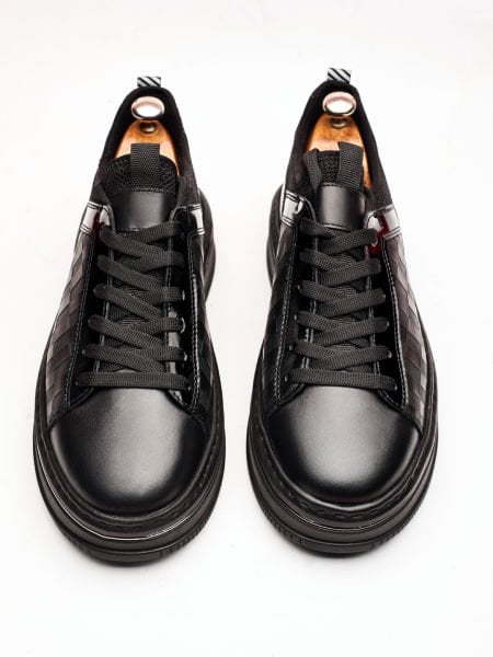 BLACK ANGER VERY COMFORTABLE MEN'S CASUAL SHOES BLACK - 41