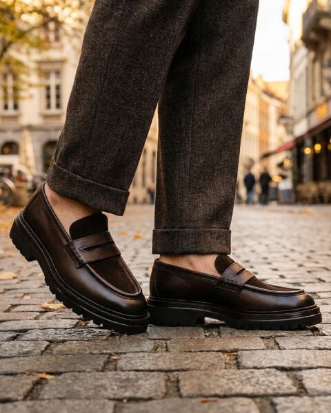 COFFEE LUX GRECO HAKİKİ DERİ ERKEK GÜNLÜK AYAKKABI LUX KAHVE - 45