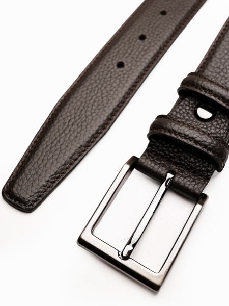 BLACK LION BELT 094 HAKİKİ DERİ KUMUAŞ KEMERİ 094  SİYAH - 140CM