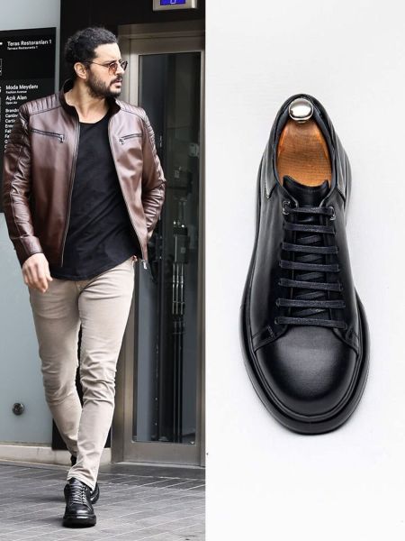 SCHWARZE JACKSON-SCHUHE FÜR HERREN IM TÄGLICHEN KOMFORTABLEN STIL SCHWARZ - 45