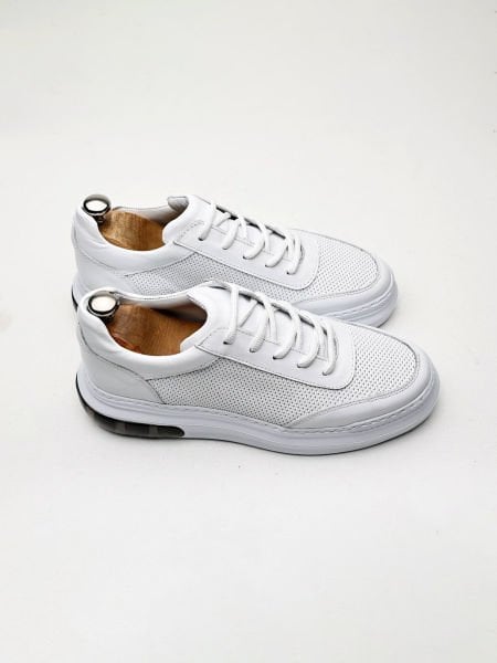 İBAY 5403 MATEO MEN'S WHITE BLACK LEATHER DAILY SHOES WHITE - 39