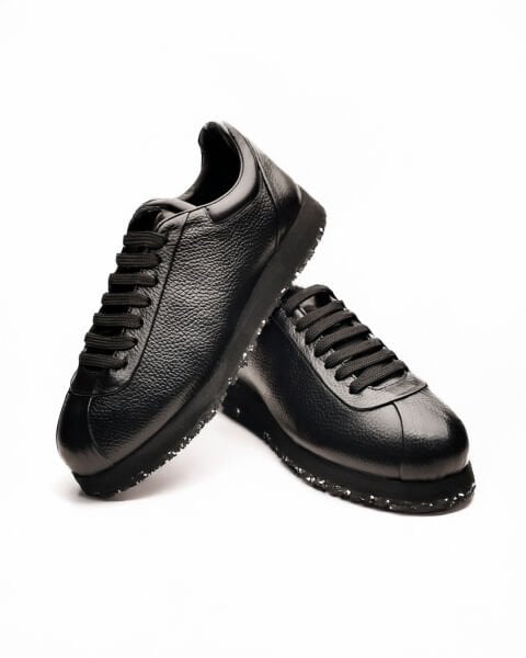 BLACK CORTEZ HAFİF RAHAT ERKEK DERİ GÜNLÜK AYAKKABI SİYAH FLOTER - 45
